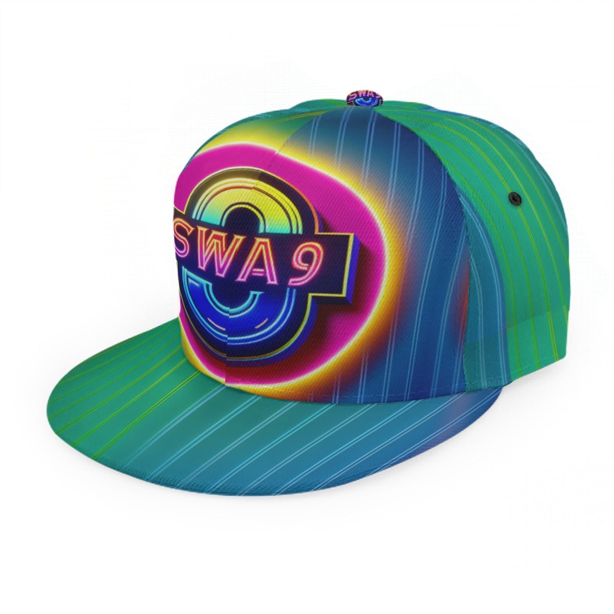 Limited-Edition Electric Aura SWA9 Snapback: Futuristic style in vibrant neon. Perfect for trendsetters. Get yours now!