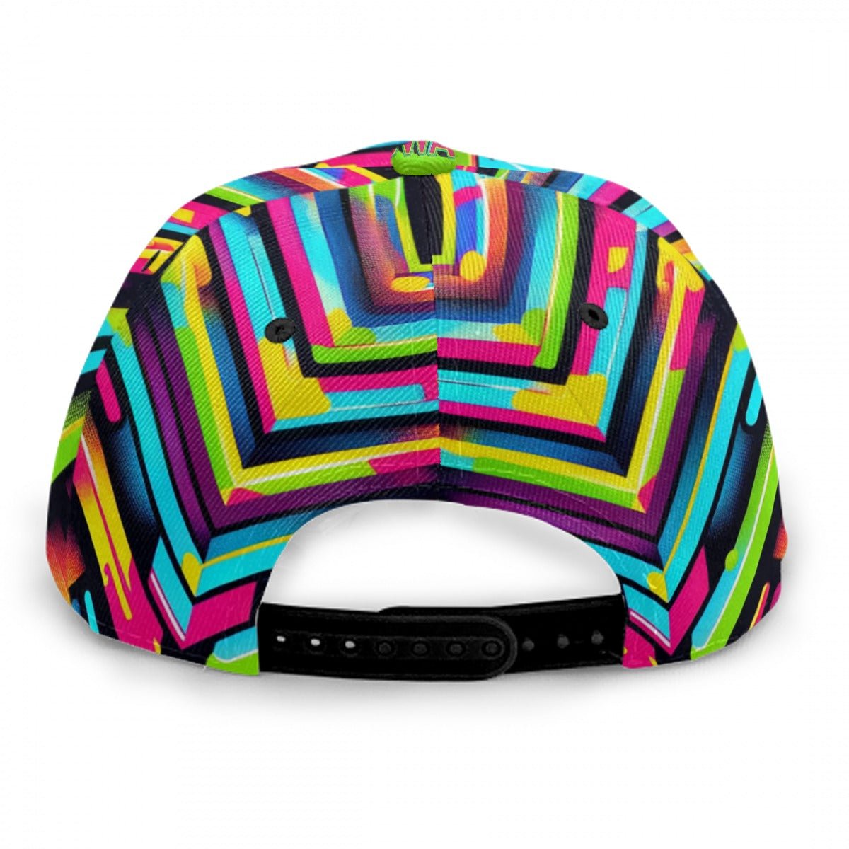 Image of the Limited-Edition Neon Vibes SWA9 Snapback Baseball Cap: A vibrant snapback hat featuring an eye-catching neon color palette and the SWA9 logo prominently displayed on the front.