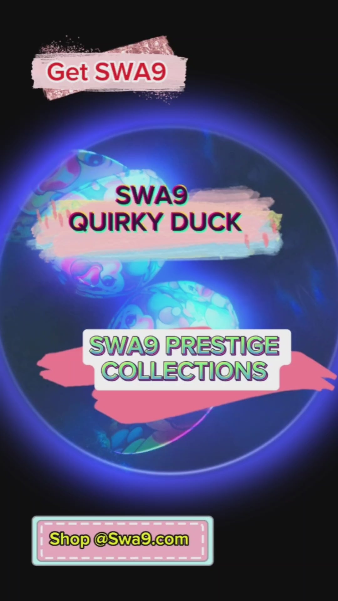 Limited-Edition SWA9 Quirky Duck Snapback Baseball Cap featuring a vibrant, cartoonish duck with colorful bubbles, showcasing superior craftsmanship and exclusive design.