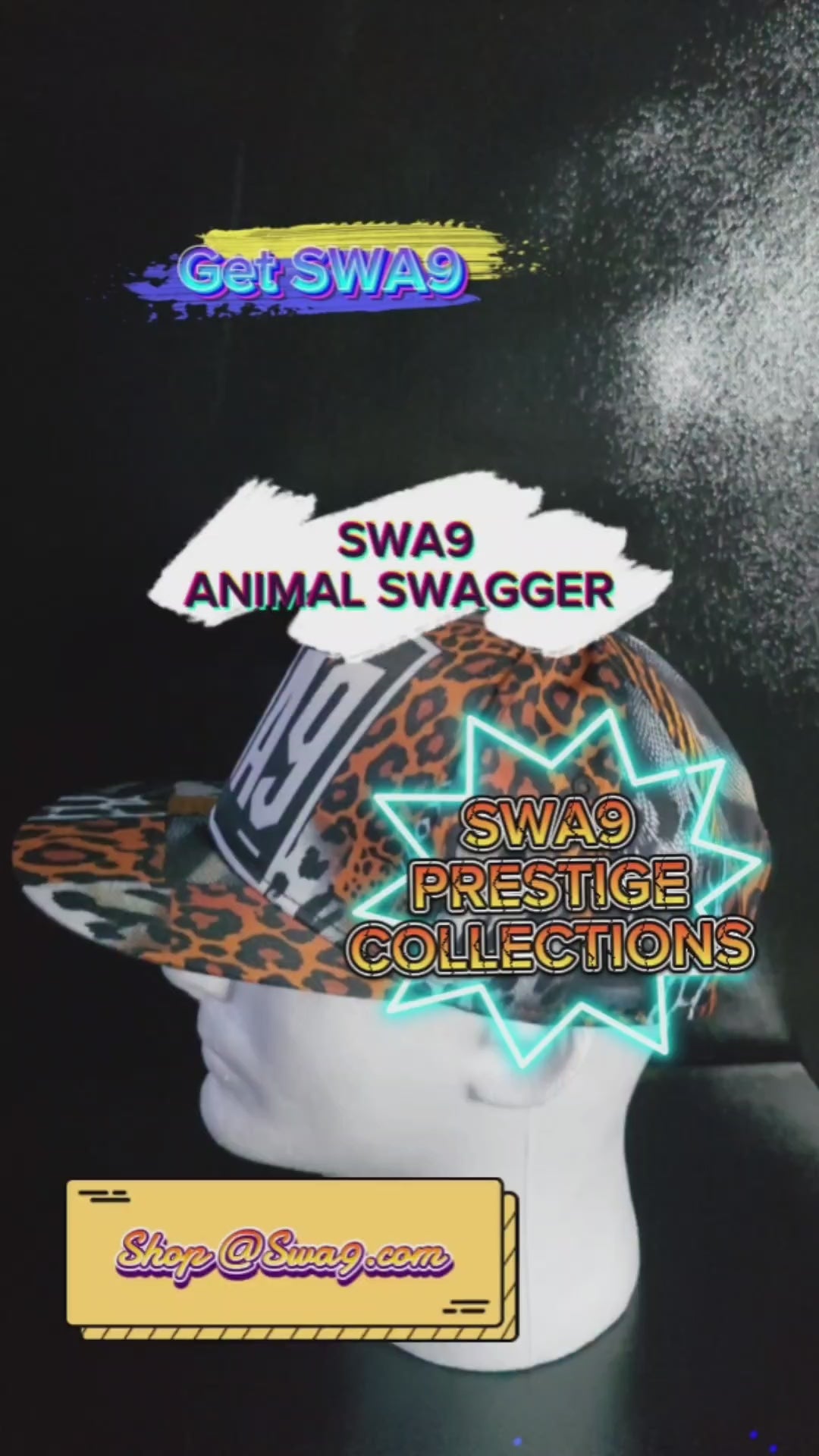 Limited-Edition SWA9 Electric Aura Snapback: Futuristic style in vibrant neon. Perfect for trendsetters. Get yours now!