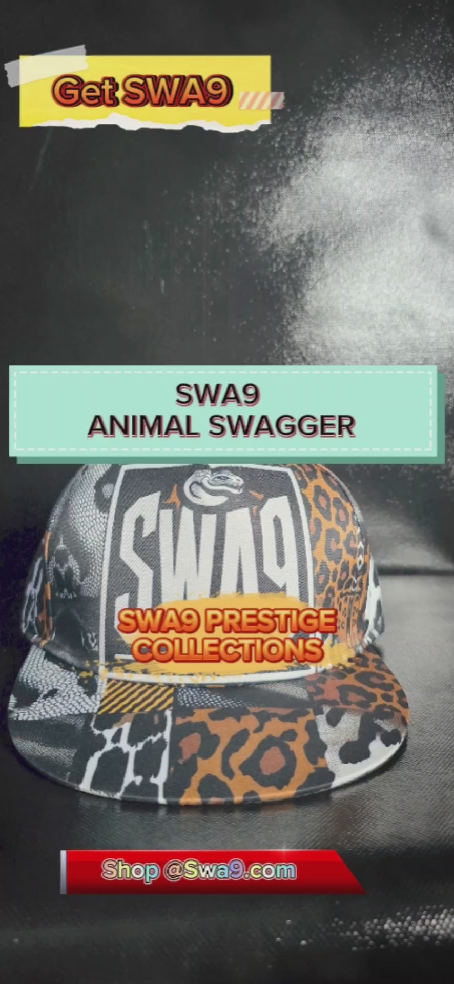 Limited-Edition SWA9 Electric Aura Snapback: Futuristic style in vibrant neon. Perfect for trendsetters. Get yours now!